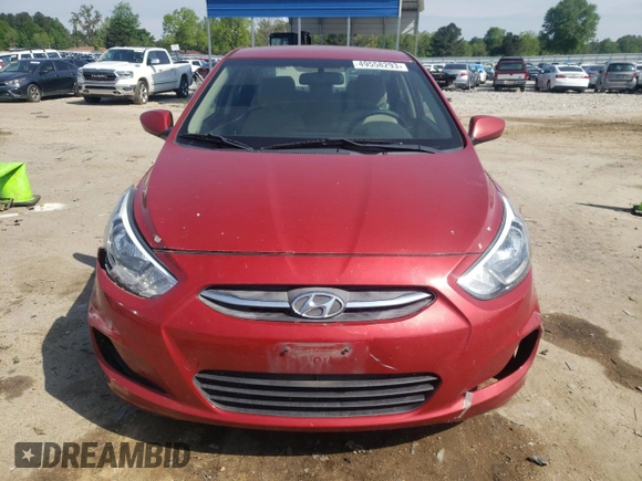 2017 Hyundai Accent SE with VIN KMHCT4AE0HU358480, listed as a Copart auction lot 49558293 with 96,561 mi miles. Bid and sale history available at carsss.com. Image 5.