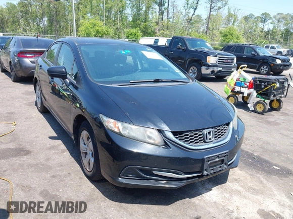 2015 Honda Civic Sedan LX with VIN 19XFB2F57FE045732, listed as a IAAI auction lot 42020578 with 82,043 mi miles. Bid and sale history available at carsss.com. Image 1.