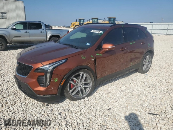 2021 Cadillac XT4 AWD Sport with VIN 1GYFZFR49MF042933, listed as a Copart auction lot 44150315 with 21,926 mi miles and Salvage title. Bid and sale history available at DreamBid. Image 1.