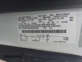 2019 Ford Transit with VIN 1FTYR1YMXKKB51036, listed as a IAAI auction lot 41965825 with 109,357 mi miles. Bid and sale history available at carsss.com. Image 9.