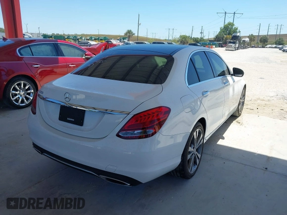 2017 Mercedes-Benz C 300 with VIN WDDWF4JB5HR286828, listed as a IAAI auction lot 41894957 with 57,325 mi miles and . Bid and sale history available at carsss.com. Image 4.