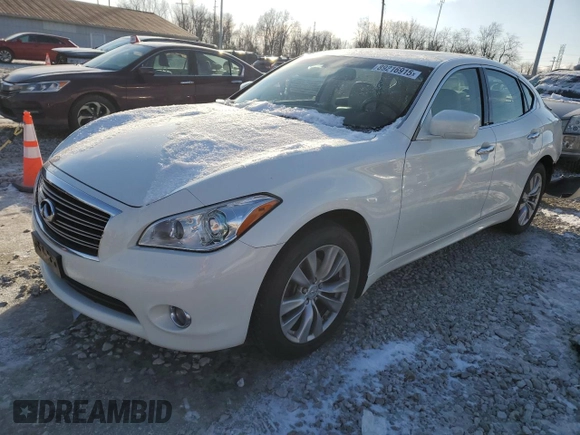 2013 Infiniti M37 with VIN JN1BY1AR2DM600279, listed as a Copart auction lot 89216915 with Not Provided miles and Salvage Title. Bid and sale history available at carsss.com. Image 1.