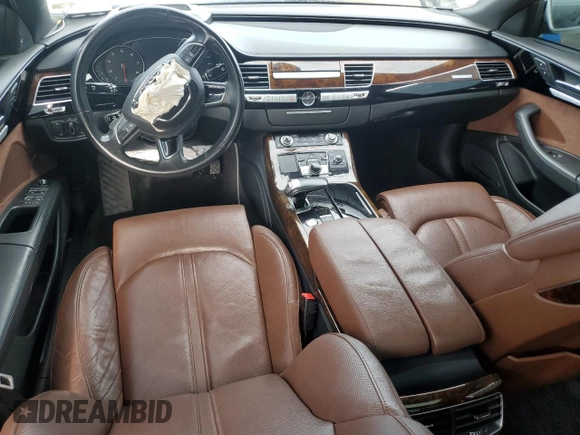 2017 Audi A8 L with VIN WAU44AFDXHN006499, listed as a Copart auction lot 74043014 with 73,043 mi miles and Salvage Title. Bid and sale history available at carsss.com. Image 8.