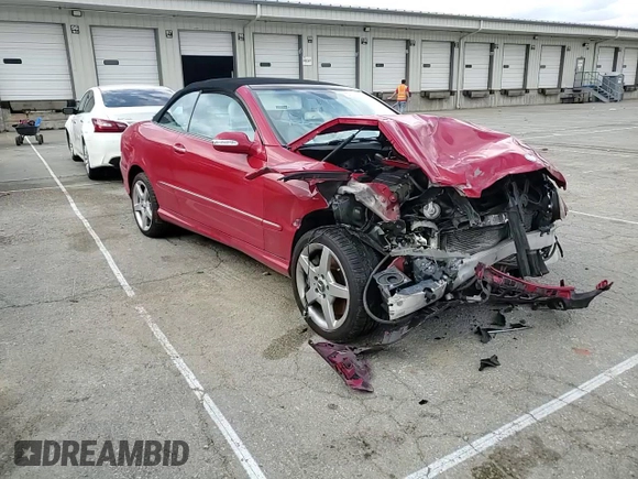 2005 Mercedes-Benz CLK 5.0L with VIN WDBTK75G05T036300, listed as a Copart auction lot 50647345 with 88,041 mi miles and Salvage Title. Bid and sale history available at carsss.com. Image 10.
