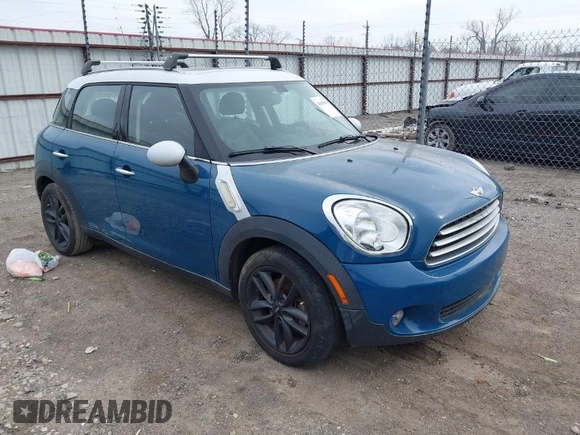 2012 MINI Countryman with VIN WMWZB3C59CWM06836, listed as a IAAI auction lot 41690459 with 172,163 mi miles and . Bid and sale history available at DreamBid. Image 1.
