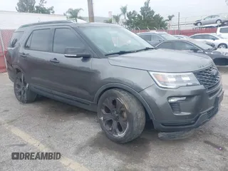 2018 Ford Explorer Sport with VIN 1FM5K8GT8JGB79584, listed as a IAAI auction lot 41894627 with 99,143 mi miles and . Bid and sale history available at DreamBid. Image 1.
