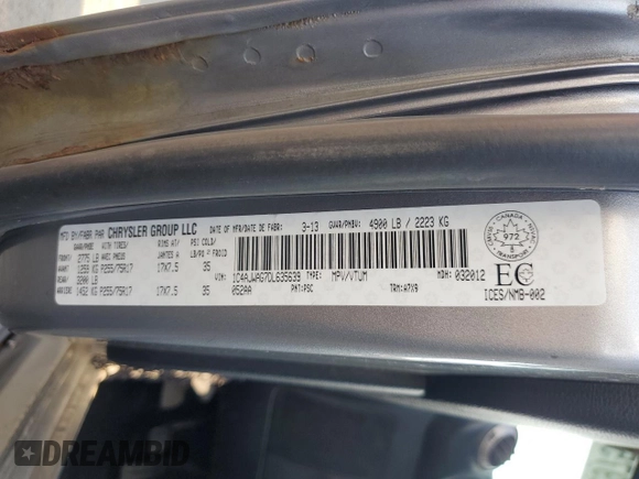 2013 Jeep Wrangler Sport with VIN 1C4AJWAG7DL635639, listed as a Copart auction lot 67182975 with 101,576 mi miles and Clean title. Bid and sale history available at DreamBid. Image 13.