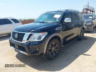 2018 Nissan Armada Platinum with VIN JN8AY2NF1J9332309, listed as a IAAI auction lot 41957271 with 125,650 mi miles. Bid and sale history available at carsss.com. Image 17.