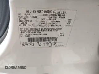 2004 Ford F-250 XL с VIN 1FTNW21S44EB33434, выставлен на аукционе IAAI как лот 41909964 с пробегом 194 635 миль миль и . История ставок и продаж доступна на DreamBid. Изображение 9.