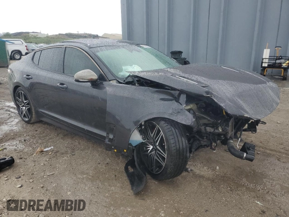 2022 Kia Stinger GT1 with VIN KNAE45LC4N6100200, listed as a Copart auction lot 46288765 with 35,873 mi miles and Non Repairable. Bid and sale history available at DreamBid. Image 4.