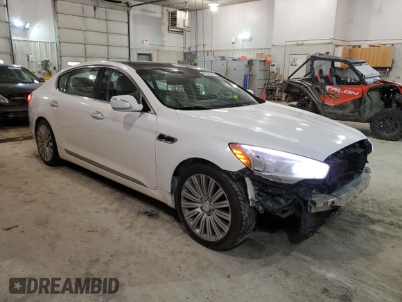 2015 Kia K900 Premium z VIN KNALU4D45F6025114, wystawiony jako Copart lot #56259234 z przebiegiem 144 253 mil mil oraz Szkoda całkowita • Salvage title. Historia ofert i sprzedaży dostępna na DreamBid. Obrazek 4.