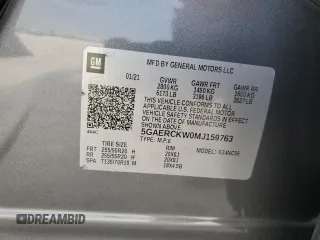 2021 Buick Enclave Premium with VIN 5GAERCKW0MJ159763, listed as a Copart auction lot 76494804 with 54,649 mi miles and Salvage Title. Bid and sale history available at carsss.com. Image 15.