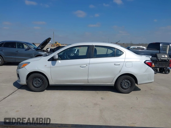 2021 Mitsubishi Mirage G4 ES with VIN ML32FUFJ7MHF07540, listed as a IAAI auction lot 41417124 with 109,901 mi miles. Bid and sale history available at carsss.com. Image 14.
