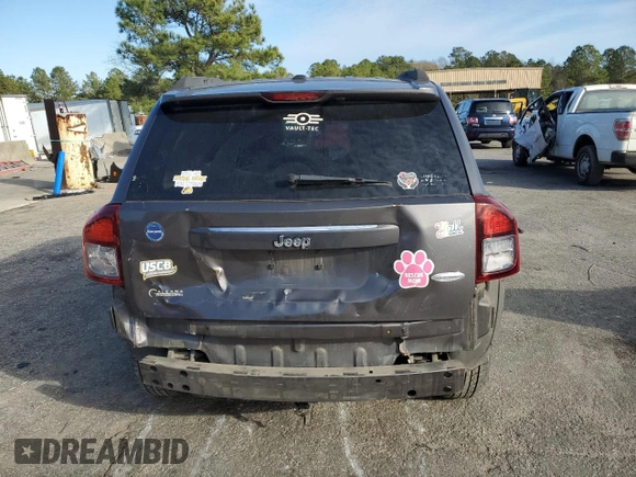 2015 Jeep Compass Latitude with VIN 1C4NJCEBXFD274712, listed as a Copart auction lot 41638375 with 142,684 mi miles and Salvage Title. Bid and sale history available at carsss.com. Image 6.
