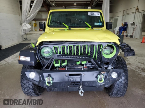 2022 Jeep Wrangler Sport S with VIN 1C4GJXAG0NW249533, listed as a Copart auction lot 45987715 with 29,364 mi miles and Salvage title. Bid and sale history available at DreamBid. Image 5.