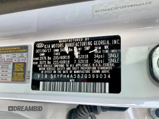 2018 Kia Sorento EX with VIN 5XYPH4A58JG399034, listed as a Copart auction lot 62614475 with 216,483 mi miles and Clean title. Bid and sale history available at DreamBid. Image 10.