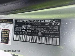 2023 Mercedes-Benz C 300 with VIN W1KAF4GB1PR069468, listed as a IAAI auction lot 41572478 with 10,965 mi miles and . Bid and sale history available at DreamBid. Image 9.