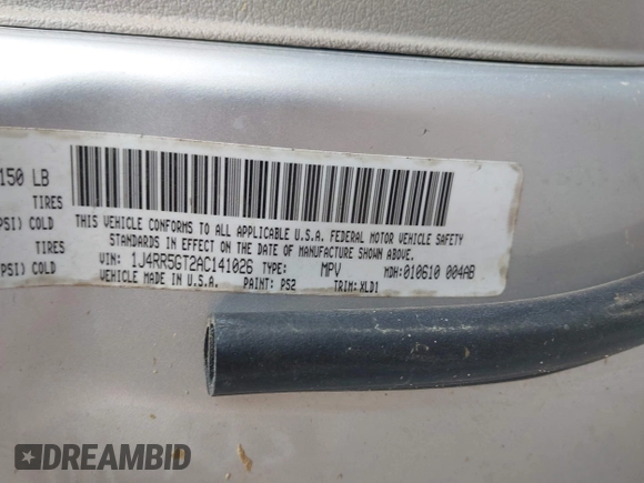 2010 Jeep Grand Cherokee Limited with VIN 1J4RR5GT2AC141026, listed as a IAAI auction lot 42692772 with Not provided miles and . Bid and sale history available at DreamBid. Image 9.