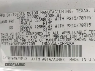 2015 Toyota Tacoma with VIN 5TFTX4CN6FX067709, listed as a IAAI auction lot 42138963 with 119,832 mi miles and . Bid and sale history available at DreamBid. Image 9.