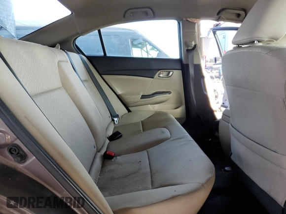 2015 Honda Civic Sedan LX with VIN 19XFB2E56FE006521, listed as a Copart auction lot 49694945 with 75,388 mi miles and Clean Title. Bid and sale history available at carsss.com. Image 10.