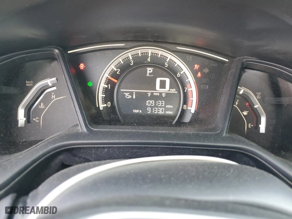 2017 Honda Civic Sedan LX with VIN 2HGFC2F57HH566021, listed as a Copart auction lot 52318955 with 109,133 mi miles and Salvage Title. Bid and sale history available at carsss.com. Image 9.