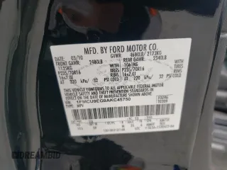 2010 Ford Escape Limited с VIN 1FMCU9EG9AKC45750, выставлен на аукционе Copart как лот 53229405 с пробегом 175 285 миль миль и Списание • Salvage title. История ставок и продаж доступна на DreamBid. Изображение 13.