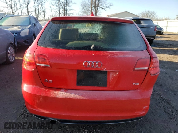 2012 Audi A3 2.0 TDI Premium with VIN WAUBJAFM7CA054204, listed as a Copart auction lot 48037635 with 129,693 mi miles and Salvage Title. Bid and sale history available at carsss.com. Image 6.