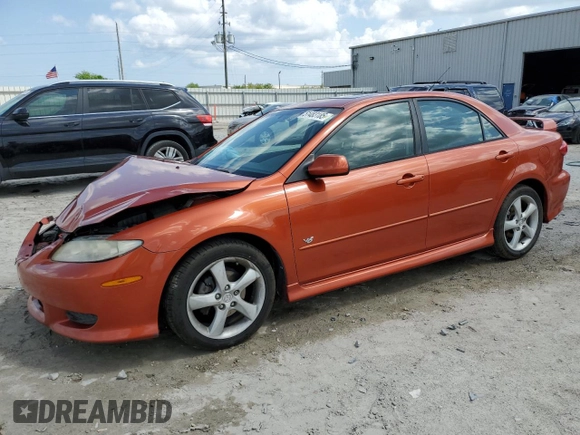 2004 Mazda Mazda6 s with VIN 1YVFP80D845N58740, listed as a Copart auction lot 51483185 with 130,196 mi miles and Salvage Title. Bid and sale history available at carsss.com. Image 1.