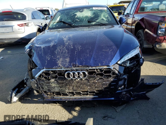 2022 Audi A5 Sportback S line Premium Plus with VIN WAUFACF53NA012637, listed as a Copart auction lot 37904984 with 10,227 mi miles. Bid and sale history available at carsss.com. Image 5.