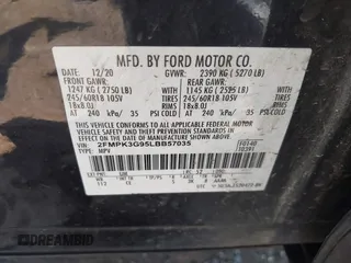 2020 Ford Edge SE with VIN 2FMPK3G95LBB57035, listed as a IAAI auction lot 42119978 with 136,428 mi miles and . Bid and sale history available at DreamBid. Image 9.