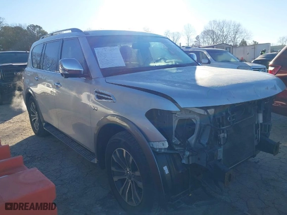 2019 Nissan Armada SL with VIN JN8AY2ND4K9085853, listed as a IAAI auction lot 41305883 with 149,571 mi miles. Bid and sale history available at carsss.com. Image 1.
