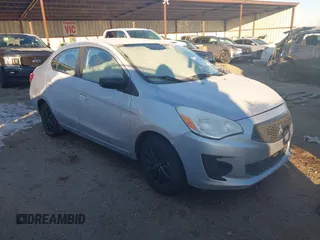 2020 Mitsubishi Mirage G4 SE with VIN ML32F4FJ1LHF11923, listed as a IAAI auction lot 41311166 with 84,367 mi miles. Bid and sale history available at carsss.com. Image 1.