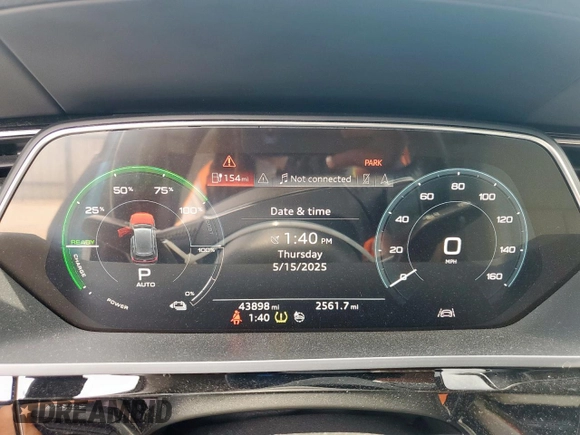 2019 Audi e-tron Prestige with VIN WA1VABGE1KB011946, listed as a Copart auction lot 56902655 with 43,898 mi miles and Salvage title. Bid and sale history available at DreamBid. Image 9.