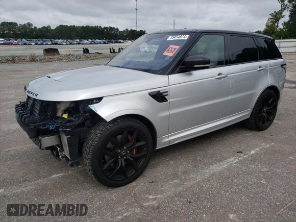 2018 Land Rover Range Rover Sport SVR с VIN SALWZ2SE3JA190546, выставлен на аукционе Copart как лот 73454874 с пробегом 66 069 миль миль и Списание • Salvage title. История ставок и продаж доступна на DreamBid. Изображение 1.