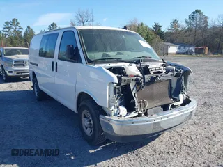 2021 Chevrolet Express Cargo with VIN 1GCWGAF7XM1205308, listed as a IAAI auction lot 41829936 with 64,548 mi miles and . Bid and sale history available at DreamBid. Image 1.