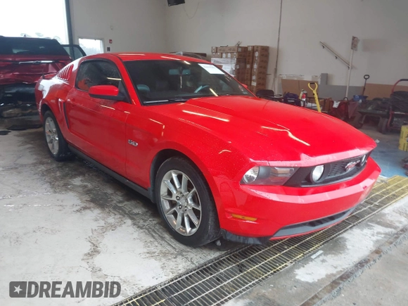 2011 Ford Mustang GT with VIN 1ZVBP8CF9B5161341, listed as a IAAI auction lot 41619383 with 125,163 mi miles. Bid and sale history available at carsss.com. Image 1.