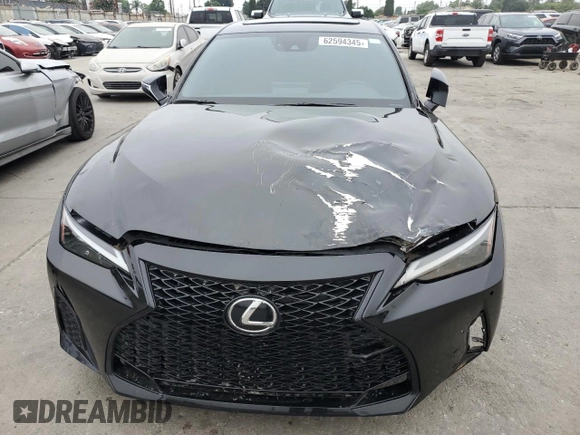 2022 Lexus IS 350 F Sport with VIN JTHGZ1B24N5052989, listed as a Copart auction lot 62594345 with 41,489 mi miles and Salvage title. Bid and sale history available at DreamBid. Image 5.