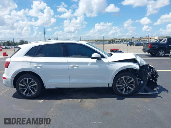2022 Audi Q5 S line Premium with VIN WA1GAAFY2N2087968, listed as a IAAI auction lot 42531144 with 41,542 mi miles and . Bid and sale history available at DreamBid. Image 14.