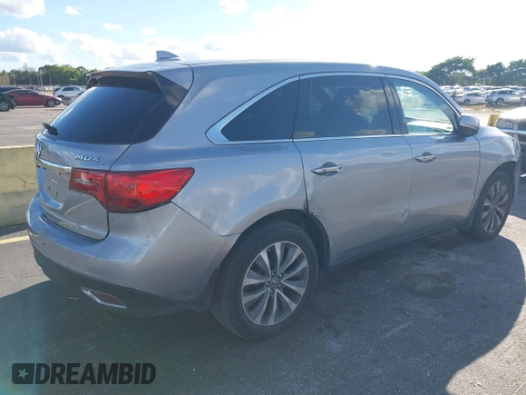 2016 Acura MDX w/Tech with VIN 5FRYD3H46GB004113, listed as a IAAI auction lot 41671704 with 141,476 mi miles. Bid and sale history available at carsss.com. Image 4.