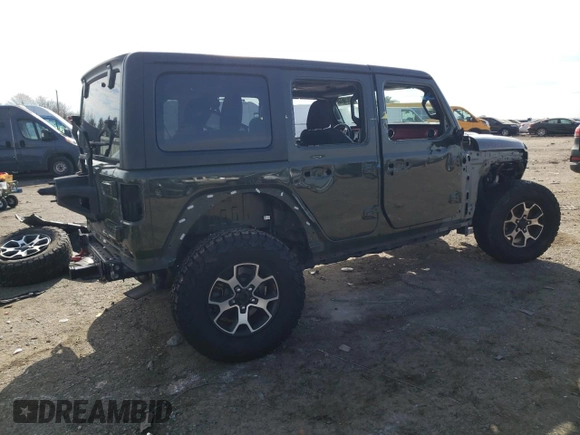 2022 Jeep Wrangler Unlimited Rubicon with VIN 1C4HJXFG5NW218596, listed as a Copart auction lot 42034614 with 40,085 mi miles and Salvage title. Bid and sale history available at DreamBid. Image 3.