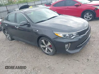 2018 Kia Optima SX with VIN 5XXGW4L28JG201663, listed as a IAAI auction lot 42127738 with 102,999 mi miles and . Bid and sale history available at DreamBid. Image 1.