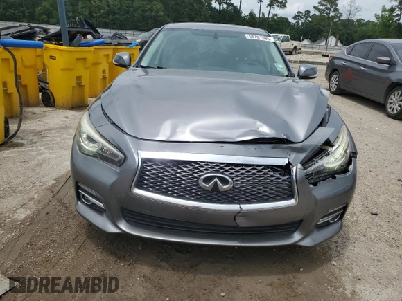 2015 Infiniti Q50 with VIN JN1BV7APXFM342123, listed as a Copart auction lot 58761595 with 88,260 mi miles and Salvage title. Bid and sale history available at DreamBid. Image 5.