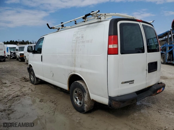 2013 Chevrolet Express Cargo Van with VIN 1GCWGFBA3D1146861, listed as a Copart auction lot 54274485 with 214,114 mi miles and Clean Title. Bid and sale history available at carsss.com. Image 2.