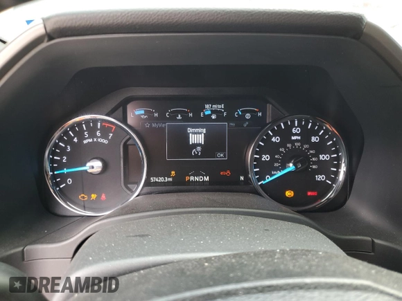 2021 Ford Expedition Max XLT with VIN 1FMJK1HT0MEA73845, listed as a Copart auction lot 55335385 with 57,420 mi miles and Salvage title. Bid and sale history available at DreamBid. Image 9.