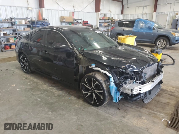 2019 Honda Civic Si with VIN 2HGFC1E55KH705260, listed as a Copart auction lot 51404525 with 79,528 mi miles and Salvage Title. Bid and sale history available at DreamBid. Image 4.