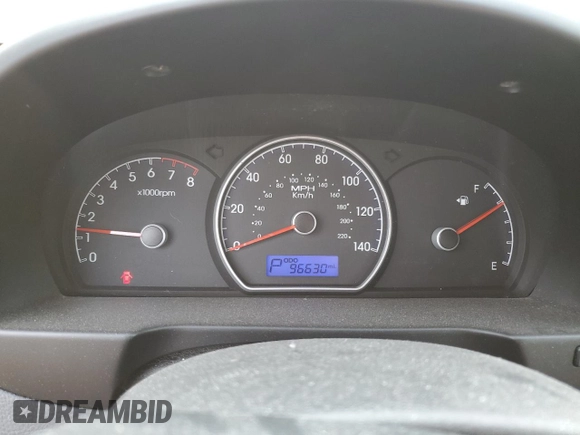 2009 Hyundai Elantra SE with VIN KMHDU46DX9U799312, listed as a Copart auction lot 59078665 with 96,630 mi miles and Salvage title. Bid and sale history available at DreamBid. Image 9.