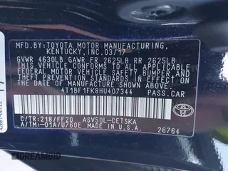 2017 Toyota Camry XLE with VIN 4T1BF1FK8HU407344, listed as a IAAI auction lot 41871574 with 69,594 mi miles and . Bid and sale history available at DreamBid. Image 9.