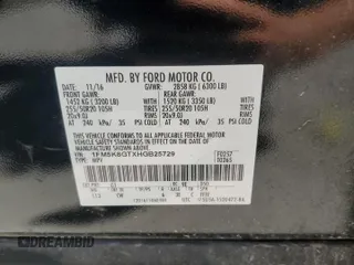 2017 Ford Explorer Sport z VIN 1FM5K8GTXHGB25729, wystawiony jako Copart lot #55808995 z przebiegiem 131 682 mil mil oraz Szkoda całkowita • Salvage title. Historia ofert i sprzedaży dostępna na DreamBid. Obrazek 13.
