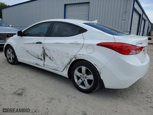 2013 Hyundai Elantra GLS with VIN 5NPDH4AE0DH262332, listed as a Copart auction lot 52781375 with 123,826 mi miles and Salvage Title. Bid and sale history available at carsss.com. Image 2.