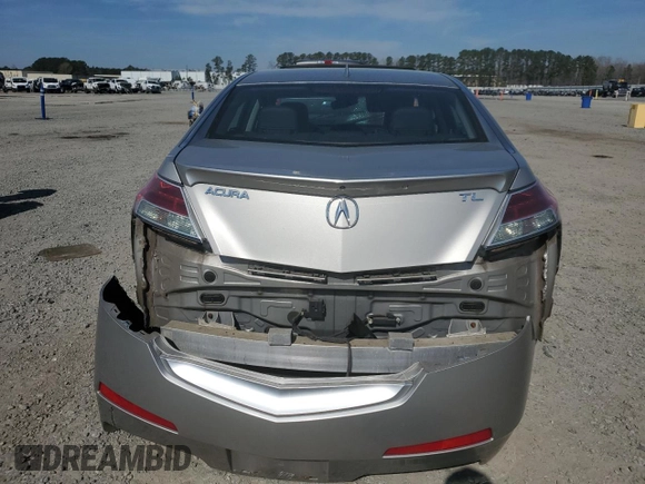 2010 Acura TL Tech with VIN 19UUA8F58AA004987, listed as a Copart auction lot 49766295 with 0 mi miles and Salvage Title. Bid and sale history available at carsss.com. Image 6.